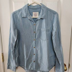 Faux Denim long sleeve shirt
